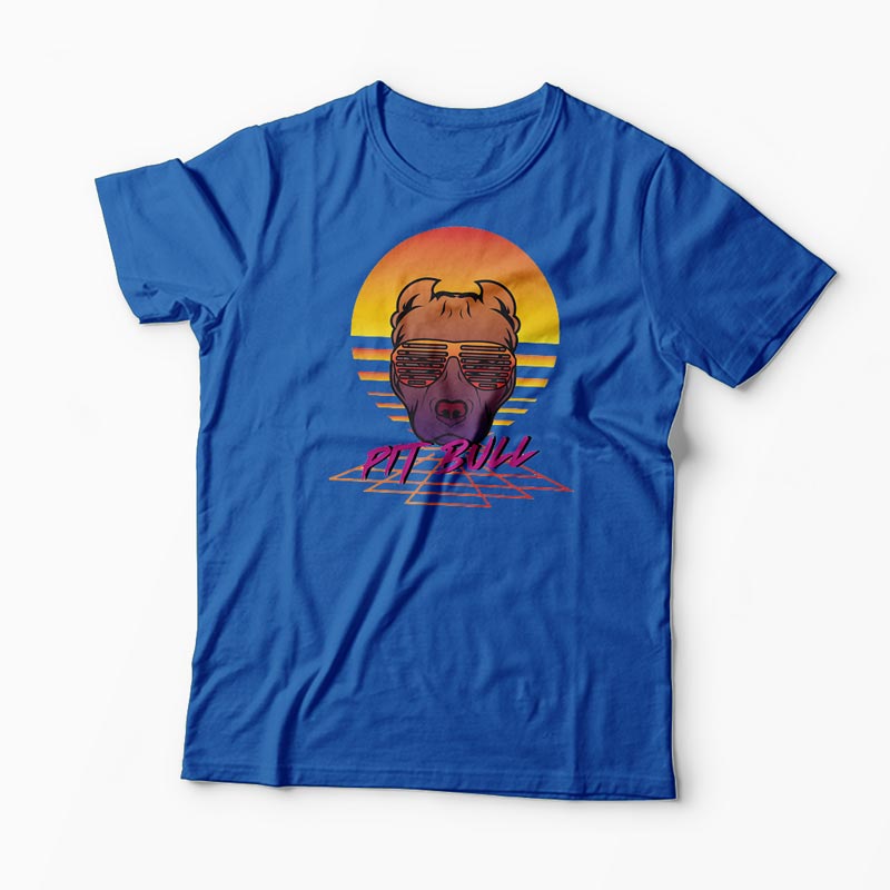Tricou Pit Bull - Bărbați-Albastru Regal